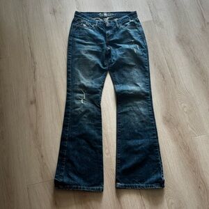 Abercrombie & Fitch Blue Flare Wide Leg Jeans